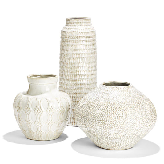 Beige Artisan Vases 3 sizes