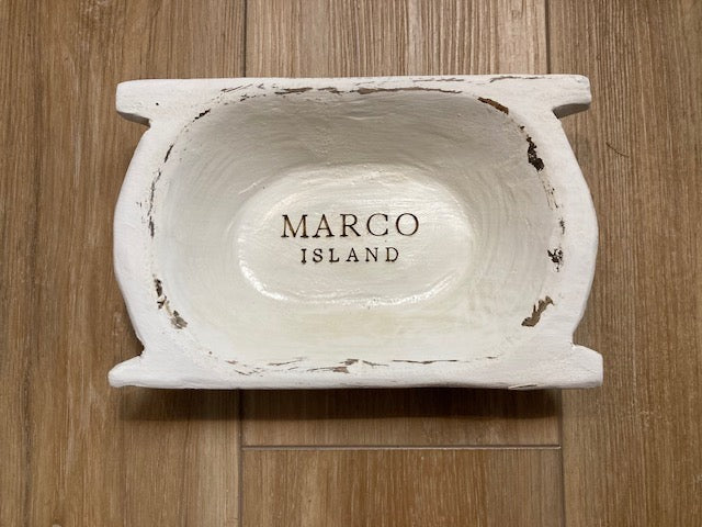Marco Island Small Wooden Dough Bowl