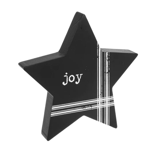 Joy  Striped Star Wood Sitter