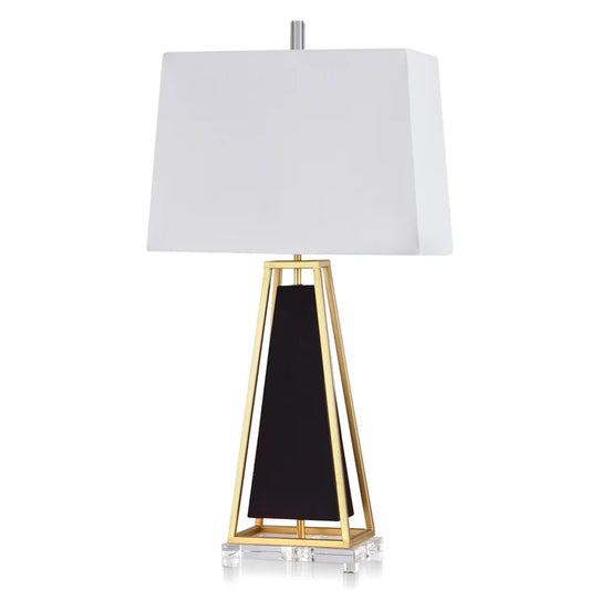 Gold Trapezoid Table Lamp
